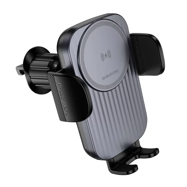 Авто держатель Borofone BH221 Path push-type wireless fast charging car holder [Black]